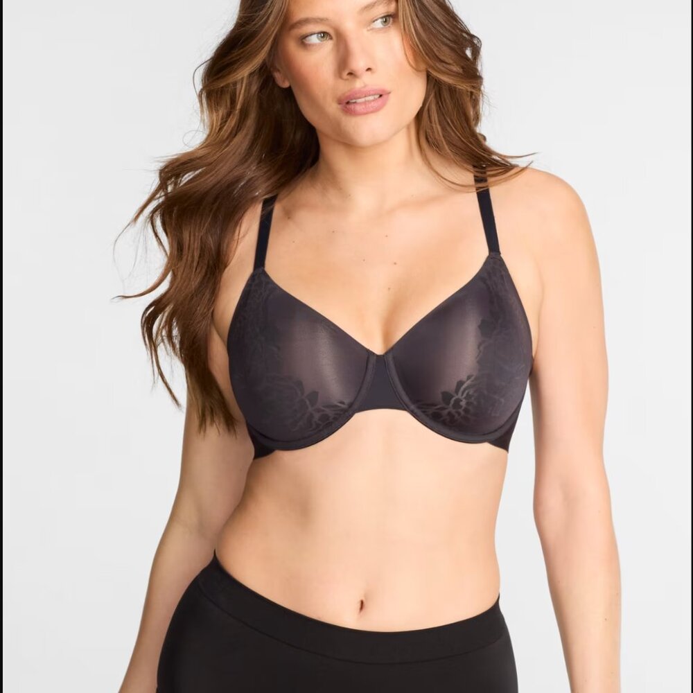 Wacoal Confidence Boost Underwire Bra 855380 Black 38H